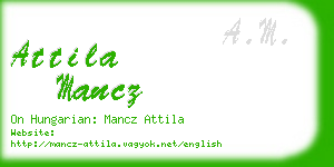 attila mancz business card